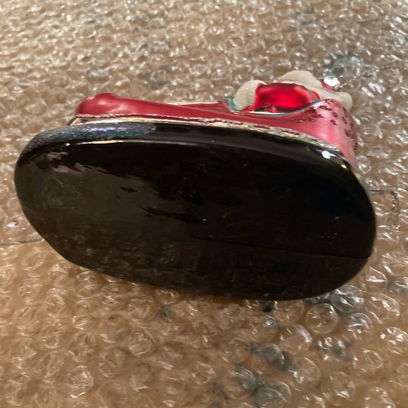 Santa riding a bumper car glass Christmas Ornament - Picture 7 of 8